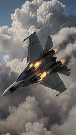 “Modern Jet Dogfight Ends in Flames”