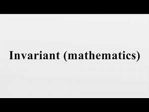 Invariant (mathematics)