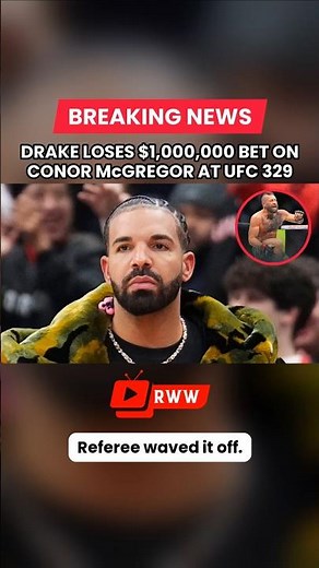 Drake LOSES $1,000,000 Bet on McGregor at UFC 329 😭💸