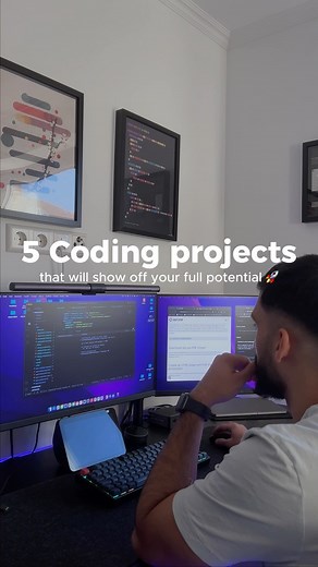 Meak on Instagram: "📚read the caption↓ (+save for later) 𝟭. ⚙️ 𝗜𝗻𝘁𝗲𝗿𝗮𝗰𝘁𝗶𝘃𝗲 𝗣𝗼𝗿𝘁𝗳𝗼𝗹𝗶𝗼 𝗪𝗲𝗯𝘀𝗶𝘁𝗲 Showcase your skills with a personalized website. Include project galleries, a bio, and contact information. This project will demonstrate your proficiency in HTML, CSS, and J