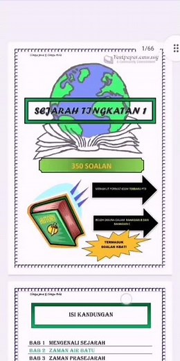 PT 3 : SEJARAH TINGKATAN 1 KSSM TERBARU PT3 KOLEKSI 350 SOALAN DAN JAWAPAN