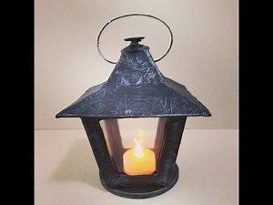 How to make a lantern from recycled cardboard