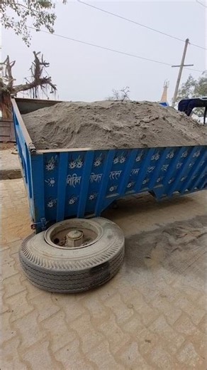 Both the rim and tyre of the crusher-laden trolley broke midway #shortvideo