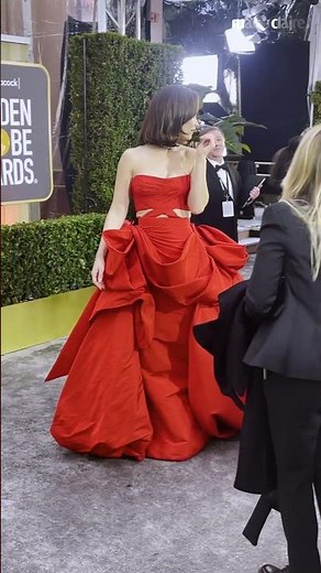 Up Close With Lily James at The Golden Globes | Marie Claire
