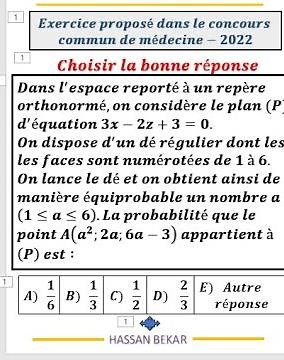 Exercice 4 géométrie et probabilité