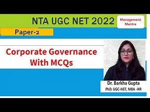 Corporate Governance Video Lecture - Crash Course for UGC NET Management
