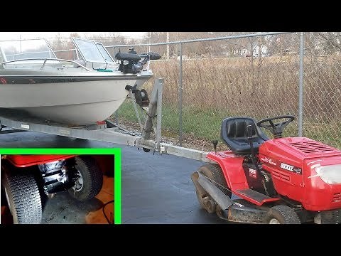 Will A lawn tractor pull a boat trailer? How to add a hitch to a lawn / garden tractor.