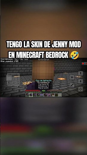 Tengo la skin de Jenny mod en Minecraft BEDROCK xd