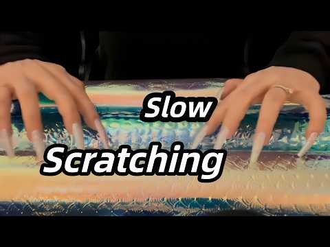ASMR Slow Scratching on Textured Faux Leather & Handmade Covers (No Talking)