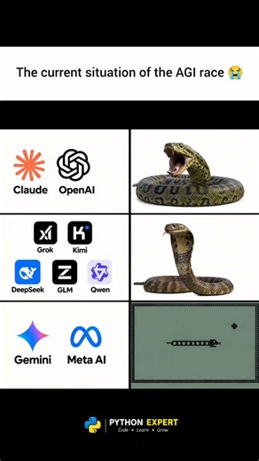 The AGI Race in 2026 Is Getting WILD 💀🐍 #developer #chatgpt #coding #claudeai #codingmemes #agi