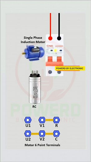 37K views · 239 reactions | Single phase motor connection Diagram #electrical #electricalwork #powerdbyelectric #diagram #electric #electricalwork #electrical | Powerd By Electronic | Facebook