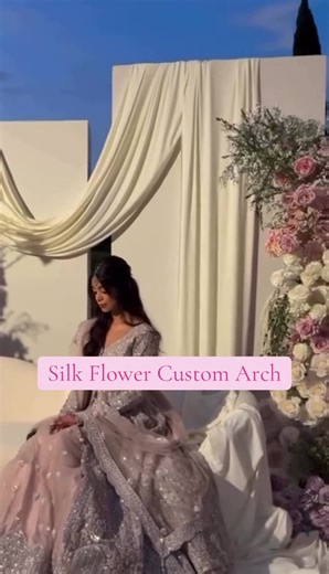 Custom made silk flower arch for an engagement party…