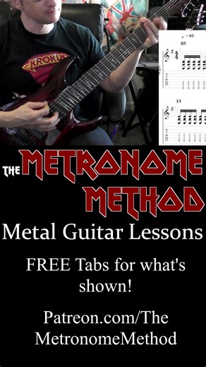 FREE tabs for this material here: https://www.patreon.com/posts/video-lesson-1-148384327 #rhythmguitar #metalguitar #metalguitarlessons #learnguitar #themetronomemethod | The Metronome Method | Facebook