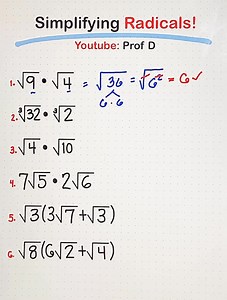 106K views · 1K reactions | Radical Simplification: Mastering the Art of Breaking Down Roots! | Prof D | Facebook