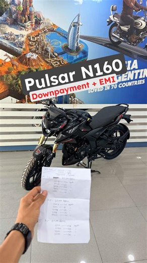 Pulsar N160 Finance Details 2026 | Lowest Down Payment & EMI | Pulsar N160 Single Seat USD #n160