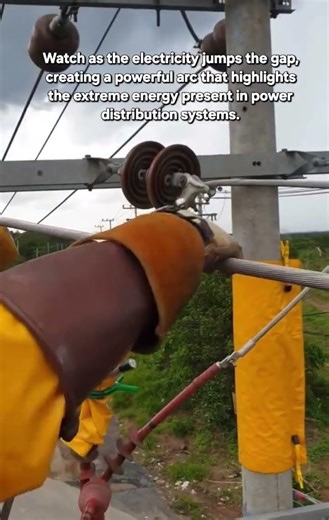 The Power of High-Voltage Arcing: Electrical Safety in Action ⚡️ #ElectricalEngineering #HighVoltage