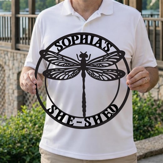 Custom Dragonfly Yard Sign Metal, Personalized Garden Decor, Gift for Her, Outdoor Wall Plaque - Etsy