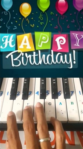 happy birthday song easy tutorial . #piano #music #tutorial