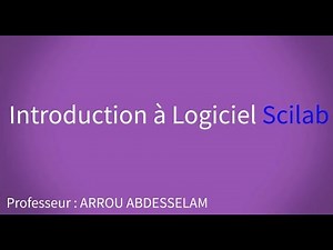 Cours d'introduction à Scilab
