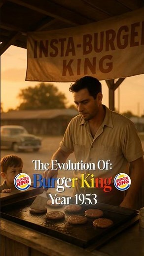 The Evolution of Burger King 🍔🍟 #history #evolution #ai #fastfood #burger #fries #burgerking