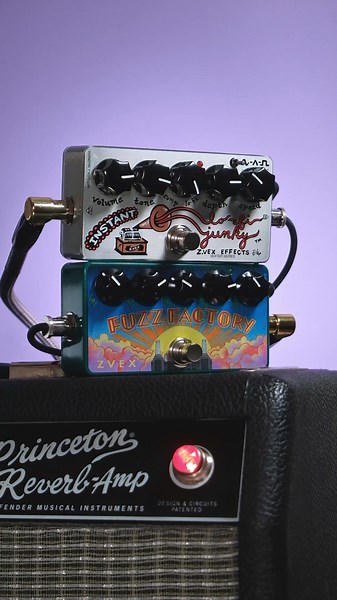 The perfect pedal pairing: ZVEX Fuzz Factory Instant Lo-Fi Junkie #guitarpedals #guitareffects #guitartok #fuzzpedals