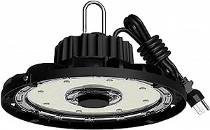 Adiding UFO LED High Bay Light 150W Bright 150lm/W 22500 Lumens 5000K Daylight Shop Lights Fixture IP65 Waterproof with Power Cable, Carabiner Hanging Hook, Motion Sensor Optional for Warehouse Barn