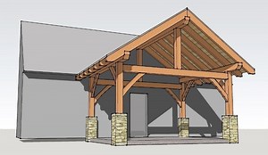 12x16 Timber Frame Porch