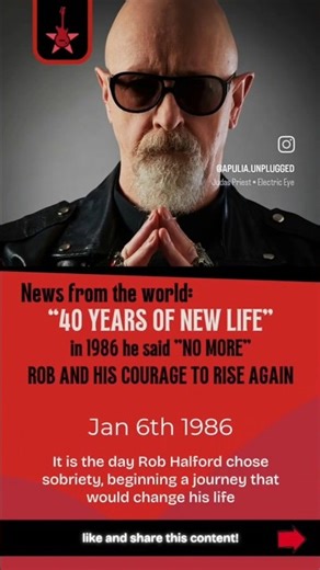 40 years of new life for ROB HALFORD! Congrats to the man, the God! #sobrietylife #robhalford #metal