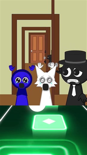 Monsters are chasing the kids… what happens next?#sprunki #tileshop #shorts