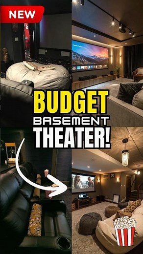 Basement Home Theater Design Ideas on a Budget | DIY Small & Modern Theater Setup