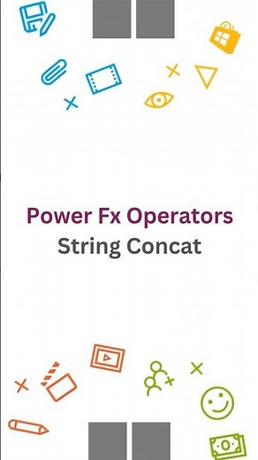 Learn about the Power Fx String Concat operator to join strings #powerfx #microsoft #coding