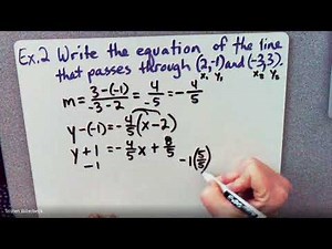 Envision Algebra 1 - 2.2 Point-Slope Form