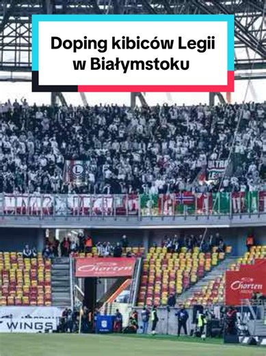 Gorący doping kibiców Legii na stadionie w Białymstoku pomógł drużynie odwrócić losy meczu! #legia #legiawarszawa #kibice #kibicelegii #polscykibice