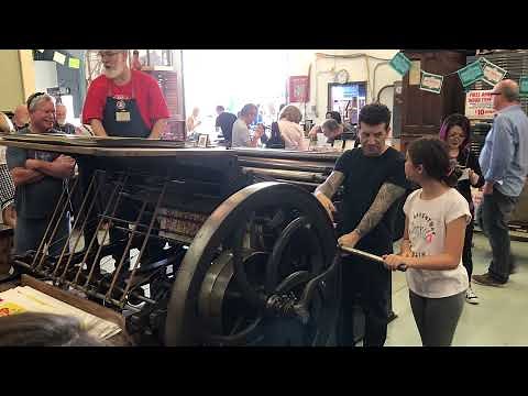 Printing a Poster on the Oldest Heidelberg Cylinder Press in America