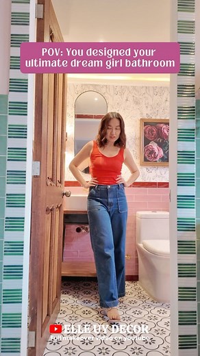 21K views · 901 reactions | If my younger self can see this bathroom now, hindi yun maniniwala na samin to!梁 actually kahit now, I can't believe that I get to do this! I get to play, I get to be creative sa bahay, I get to make my dream come true.✨ thank you sa inyong lahat for making all this possible! Heart is full❤️ | Elle Uy Decor | Facebook