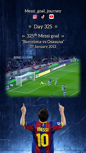 Lionel Messi's 325ᵗʰ Goal vs Osasuna - Laliga 2013