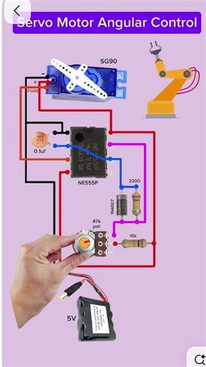 servo motor controller circuit#electronic #electrical #experiment #electrician