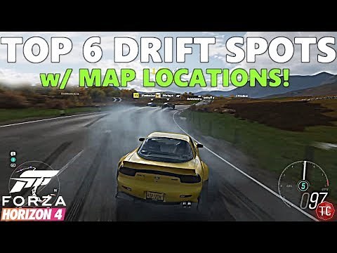 Forza Horizon 4: TOP 6 DRIFT SPOTS! (With Map Locations)