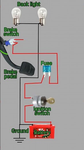 Brake light Switch circuit diagram/how to work brake light switch