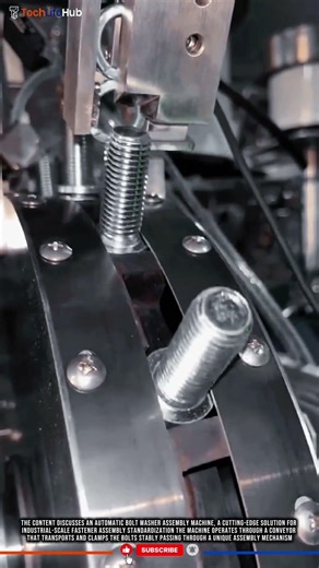 Innovation Bolt Assembly: Automatic Washer Inserter, High-Precision Fastener, Industrial Tech #tech