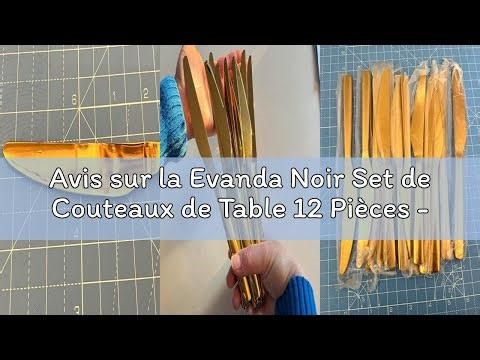 Avis sur la Evanda Noir Set de Couteaux de Table 12 Pièces - Revêtement en Titane, Acier Inoxydable