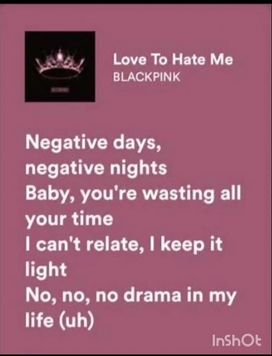 negative days, negative nights...// # lovetohateme # blackpink # bp # lyrics # kpop lyrics # edit