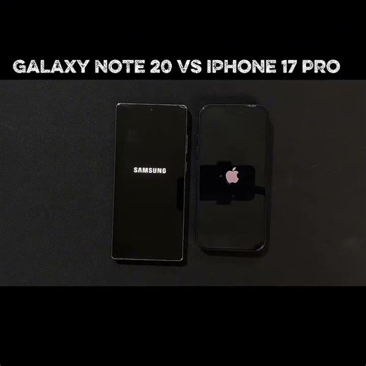Galaxy NOTE 20 vs iPhone 17 PRO - BOOTUP Test!! #shorts