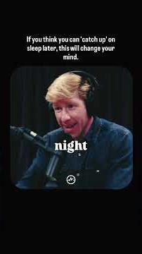 If you think you can 'catch up' on sleep later, this will change your mind fast.