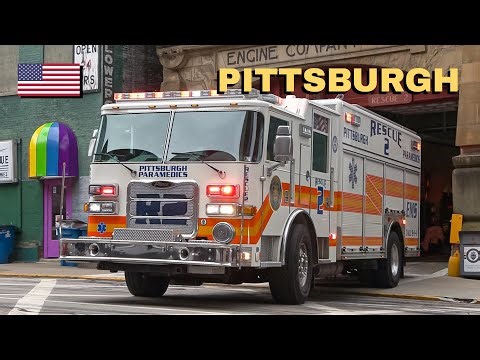 Pittsburgh | EMS Rescue 2 & Medic 14 Respond to Emergency Calls From Historic Downtown Station