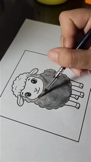 Super Cute Sheep Coloring Process 💖 Satisfying Speed Paint! #coloring #animals #shorts #viral