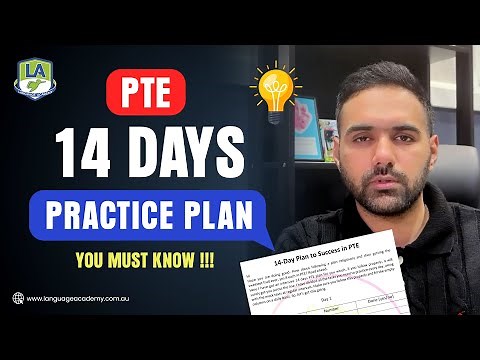 PTE 14 Days Practice Plan 2024 | Tips, Tricks and Strategies | Important Tasks | Language Academy