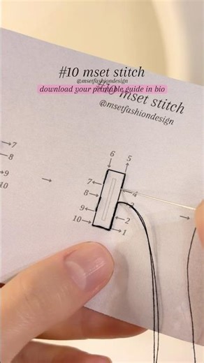 How to sew #10 mset stitch - 10 stitches you need to know