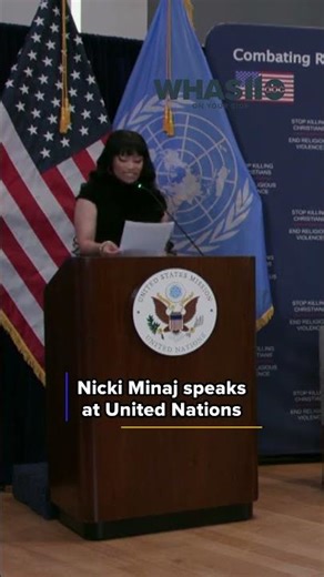 Nicki Minaj speaks at the United Nations on freedom of religion