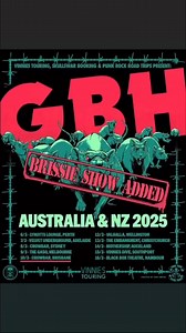 A great show at Black Box Theatre in Nambour last night. Thanks to all involved. Amazing scene you’ve got 🤘 That’s all our down under dates done, and we’ve had a cracking time. Many thanks to Vinnies Touring, Skullswar_Official and Revolution Kids for all their hard work, and to everyone we met, played with and had a laugh with, till next time. We’ll meet again 🤘🎸🥁🎤✌️ Next up is Scarborough Punk Festival on 29th March 😻 | GBH
